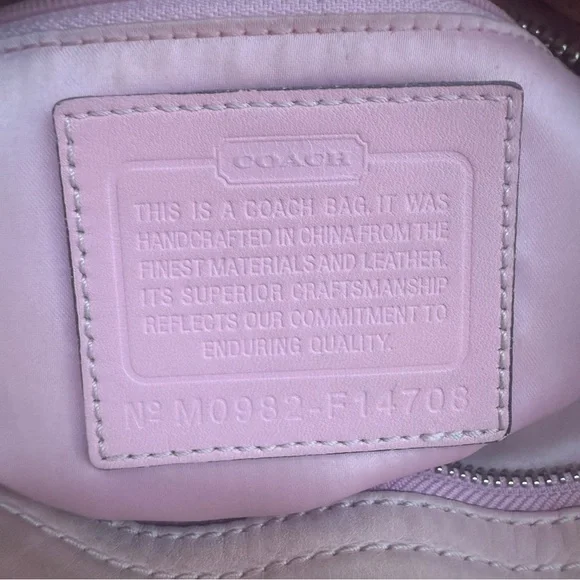 Coach Bag, Beige and Pink, F14708 - Picture 15 of 16